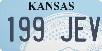 KS license plate 199JEV