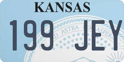 KS license plate 199JEY