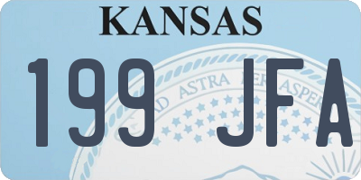 KS license plate 199JFA