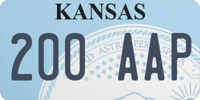 KS license plate 200AAP