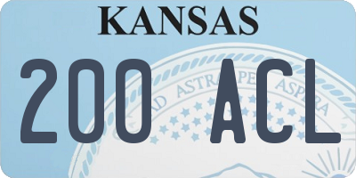 KS license plate 200ACL