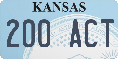 KS license plate 200ACT