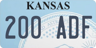 KS license plate 200ADF