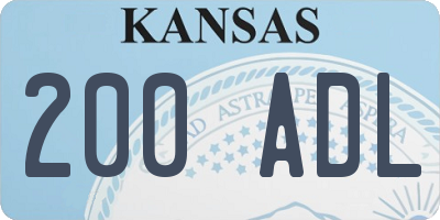 KS license plate 200ADL