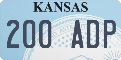 KS license plate 200ADP