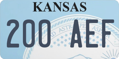 KS license plate 200AEF