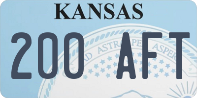 KS license plate 200AFT