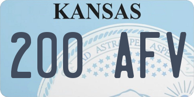 KS license plate 200AFV