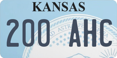 KS license plate 200AHC