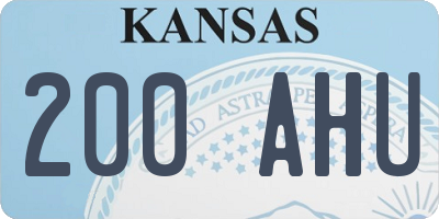 KS license plate 200AHU