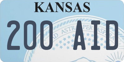 KS license plate 200AID