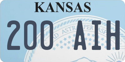 KS license plate 200AIH