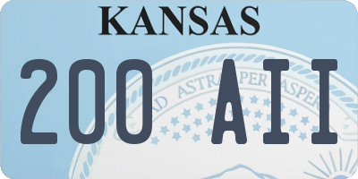 KS license plate 200AII