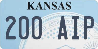 KS license plate 200AIP