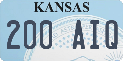 KS license plate 200AIQ