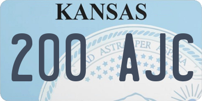 KS license plate 200AJC