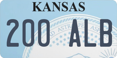 KS license plate 200ALB