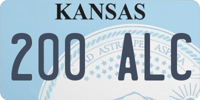KS license plate 200ALC