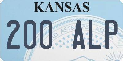 KS license plate 200ALP