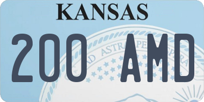 KS license plate 200AMD