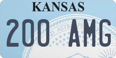 KS license plate 200AMG
