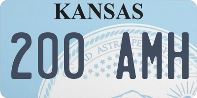 KS license plate 200AMH