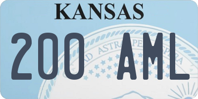 KS license plate 200AML