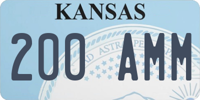 KS license plate 200AMM