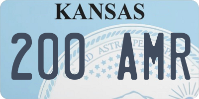 KS license plate 200AMR