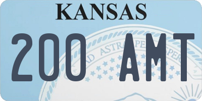 KS license plate 200AMT