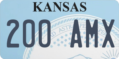 KS license plate 200AMX