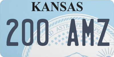 KS license plate 200AMZ