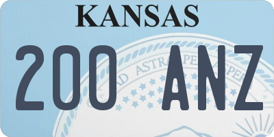 KS license plate 200ANZ