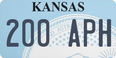 KS license plate 200APH