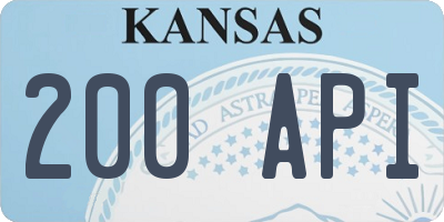 KS license plate 200API