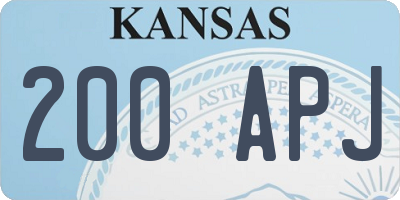 KS license plate 200APJ