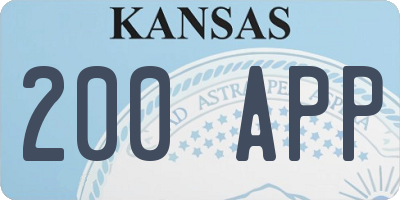 KS license plate 200APP