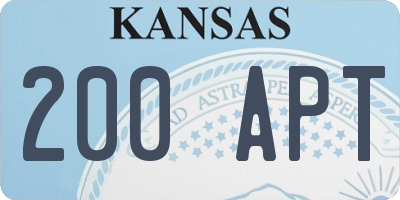 KS license plate 200APT