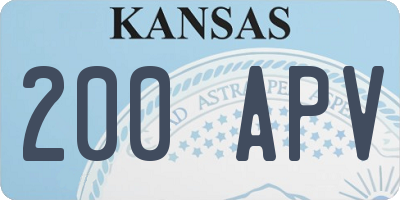KS license plate 200APV