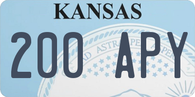 KS license plate 200APY