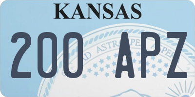 KS license plate 200APZ