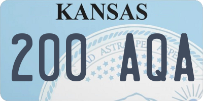 KS license plate 200AQA