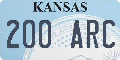 KS license plate 200ARC