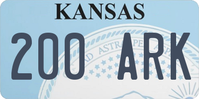 KS license plate 200ARK