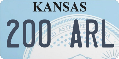 KS license plate 200ARL