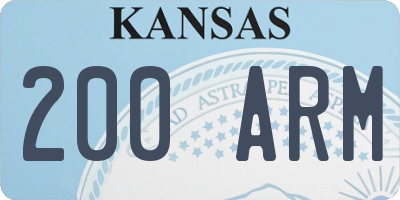 KS license plate 200ARM