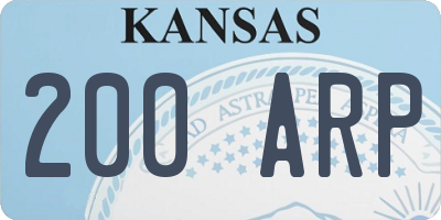KS license plate 200ARP