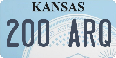 KS license plate 200ARQ