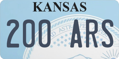 KS license plate 200ARS