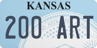 KS license plate 200ART
